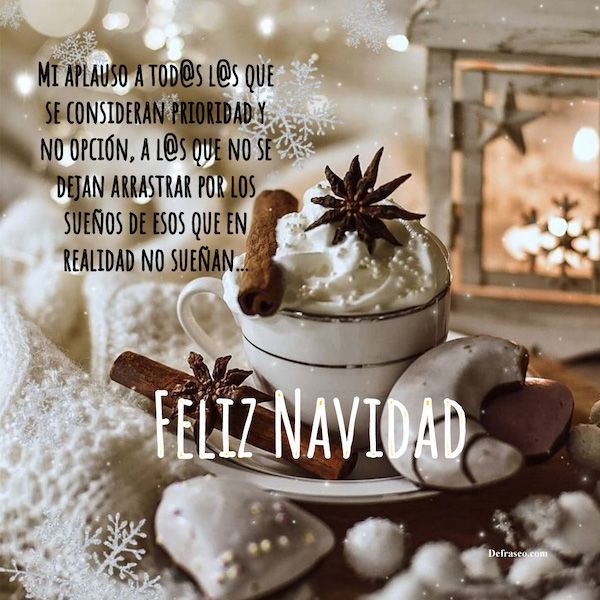 Mi aplauso a tod@s l@s que se consideran prioridad y no opción, a l@s que no se dejan arrastrar por los sueños de esos que en realidad no sueñan... Feliz Navidad.