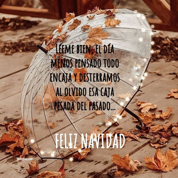 Léeme bien, el día menos pensado todo encaja y desterramos al olvido esa caja pesada del pasado... Feliz Navidad.