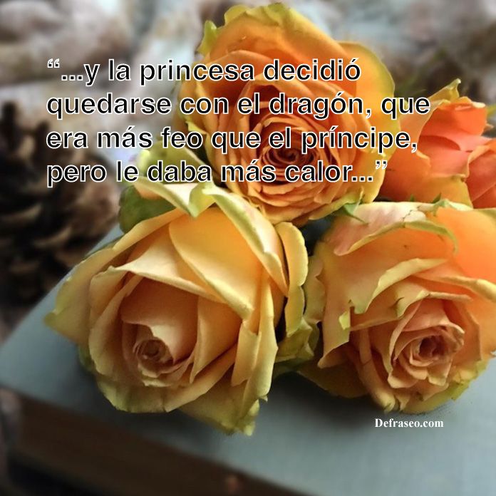 Y la princesa decidió quedarse con el dragón, que era más feo que el príncipe, pero le daba más calor.